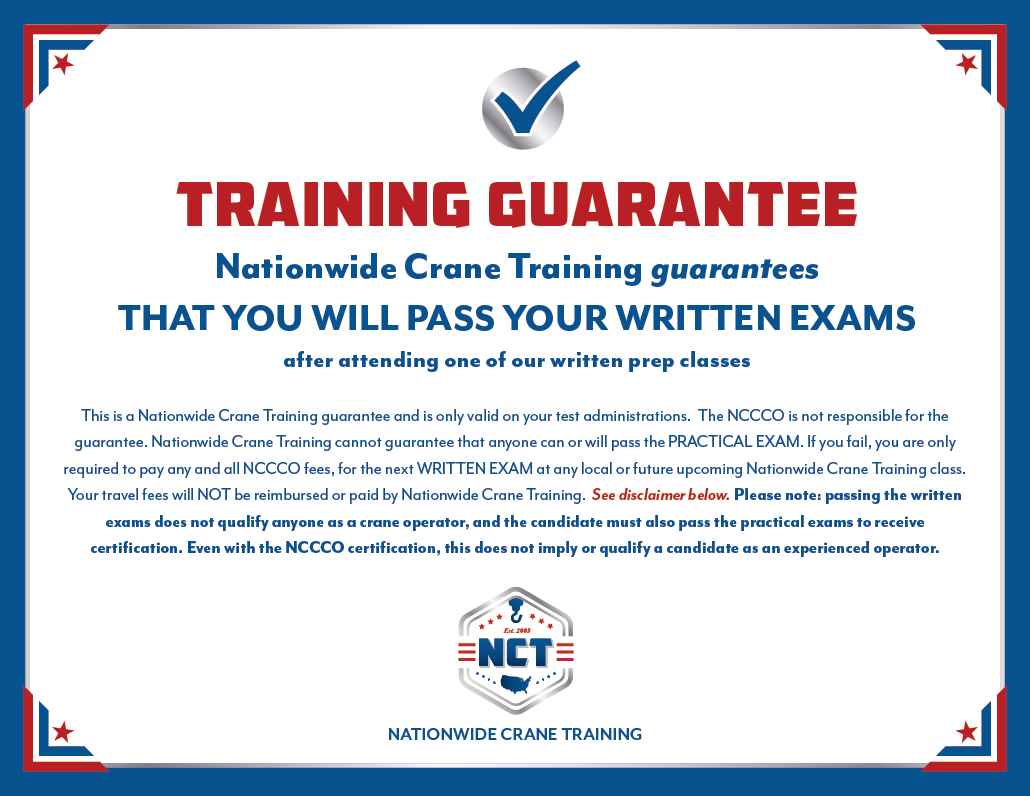 Nationwide Crane Training Guarantee
