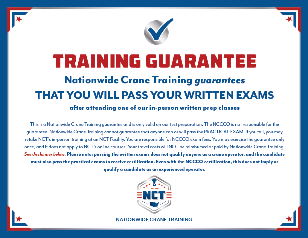 Nationwide Crane Training Guarantee